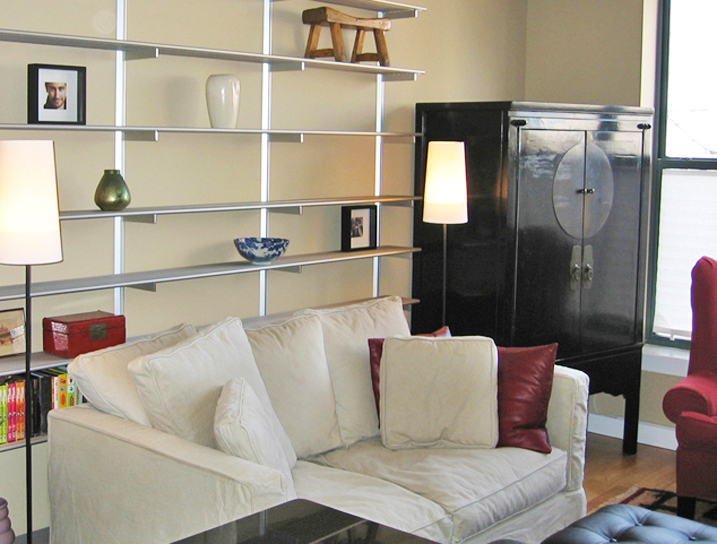 Rakks Wall Shelving in Private Residence, Jersey City, NJ